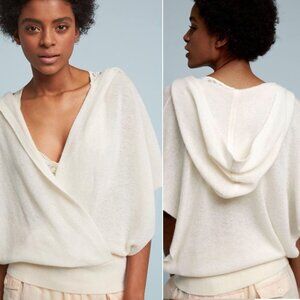 Lilka Anthropologie 98% Cashmere short sleeve hoodie
